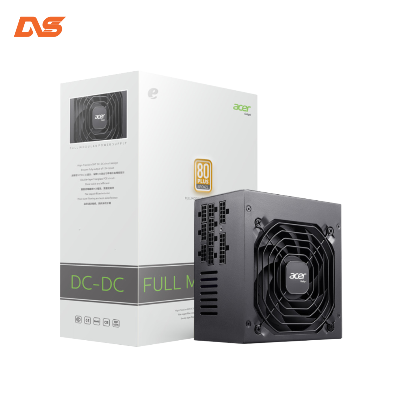 Nguồn Acer AC550 550W | 80 Plus Bronze, Full Range, Full Modular