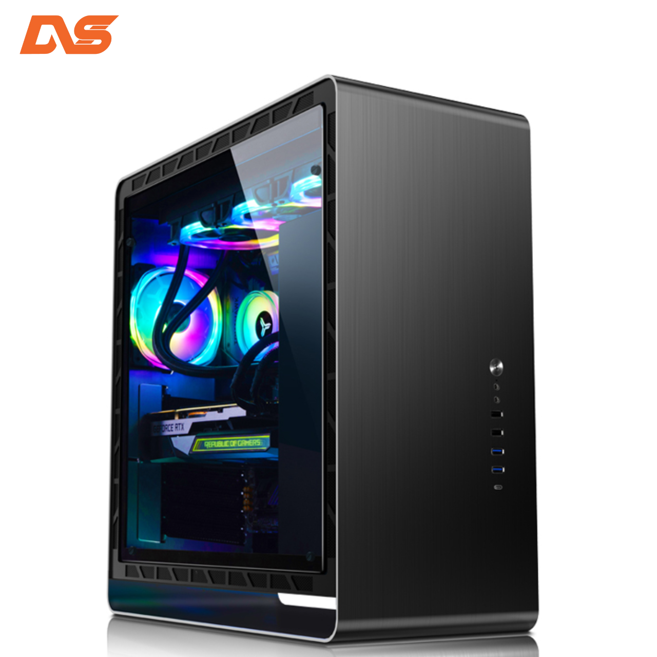 Vỏ case Jonsbo UMX6SW Black ( Mid Tower/Màu Đen)