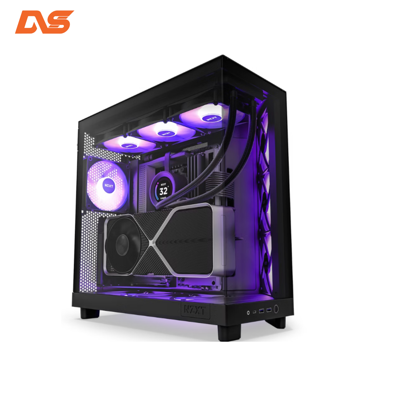 Vỏ Case H6 FLOW RGB ALL BLACK